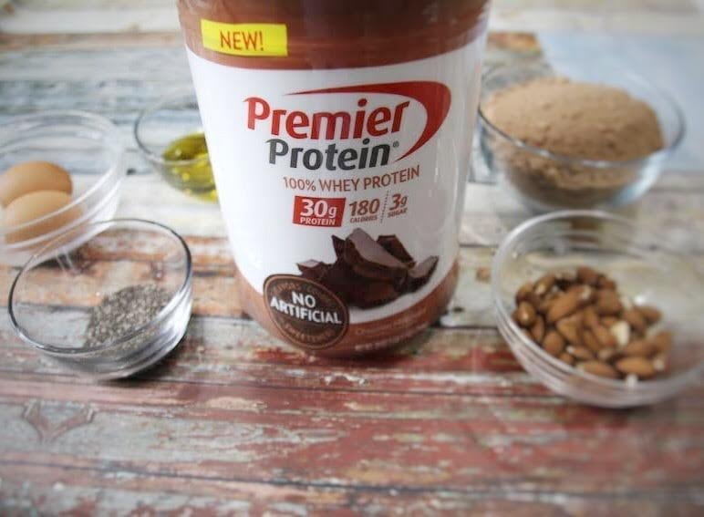Premier Protein Brownie Recipe - ingredients flatlay 2