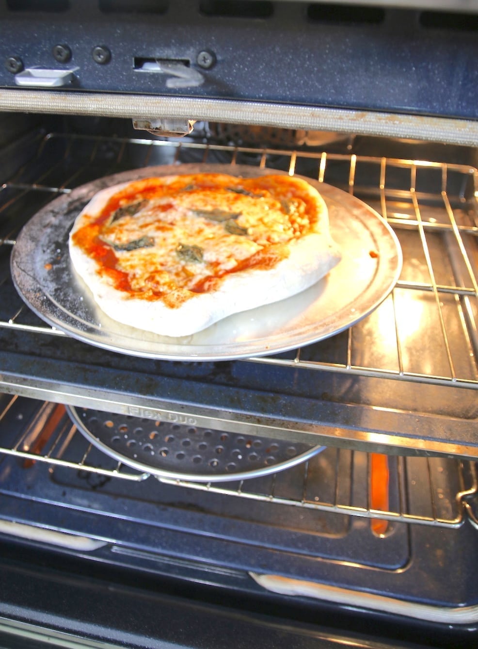 Pizzer Time Pizza in oven