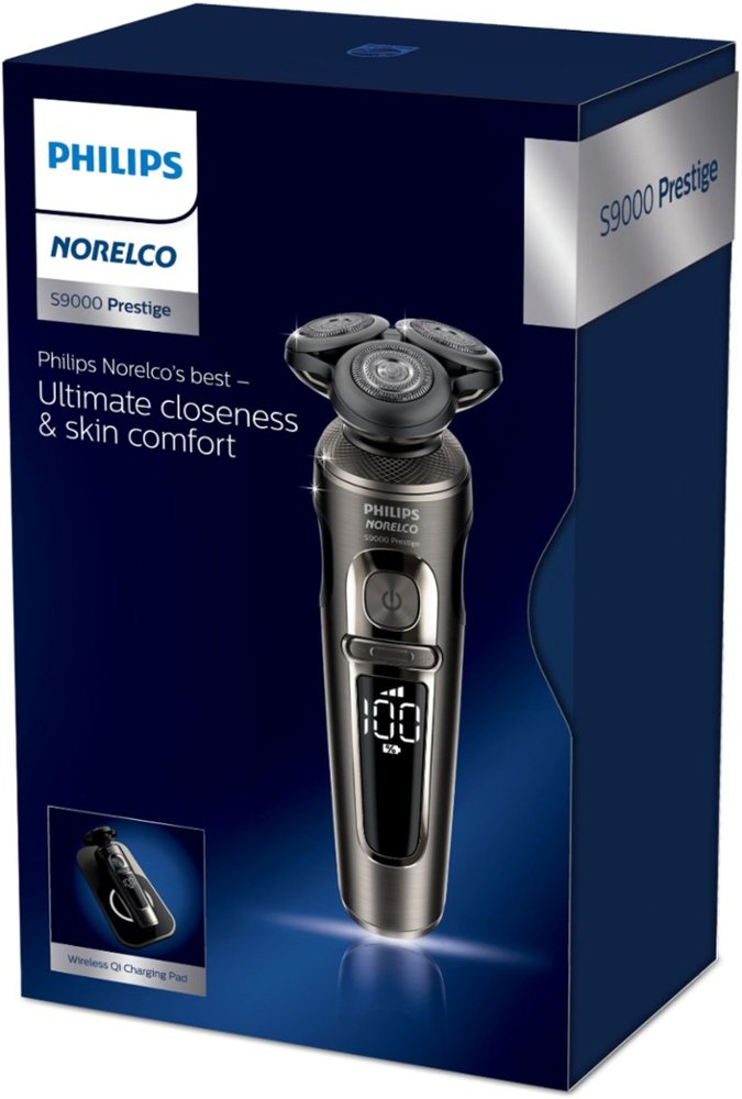 Philips Norelco S9000 Prestige Qi-Charge Electric Shaver box