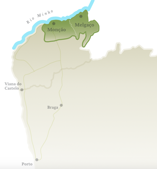 Map of Monção and Melgaço Wine Region Map of Monção and Melgaço Wine Region